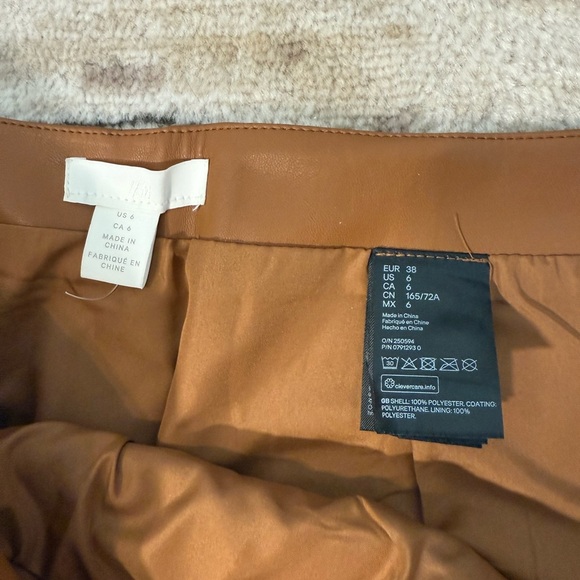 H&M Brown Leather Pencil Skirt - Picture 2 of 3